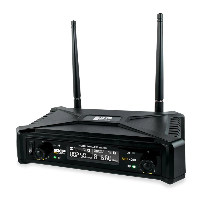 SET DE MICROFONOS INALAMBRICOS VOCAL,CINTILLO Y LAVALIER SKP UHF 400D - 2