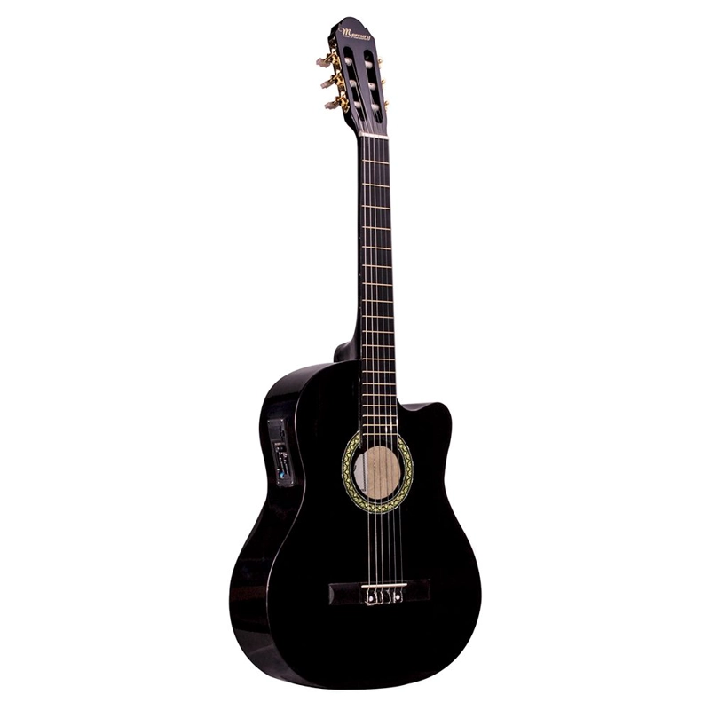 GUITARRA ELECTROACUSTICA MERCURY MEAN1 39 PULGADAS COLOR NEGRO CON FUNDA - 2