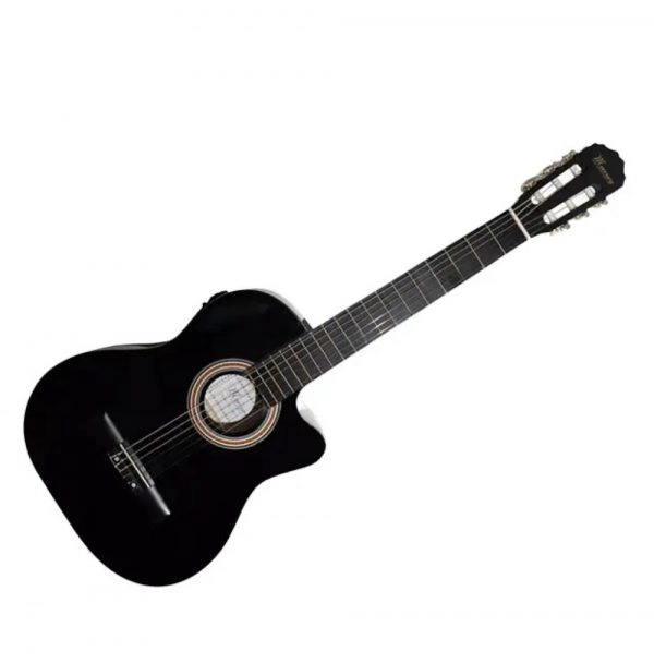 GUITARRA ELECTROACUSTICA MERCURY MEAN1 39 PULGADAS COLOR NEGRO CON FUNDA - 4