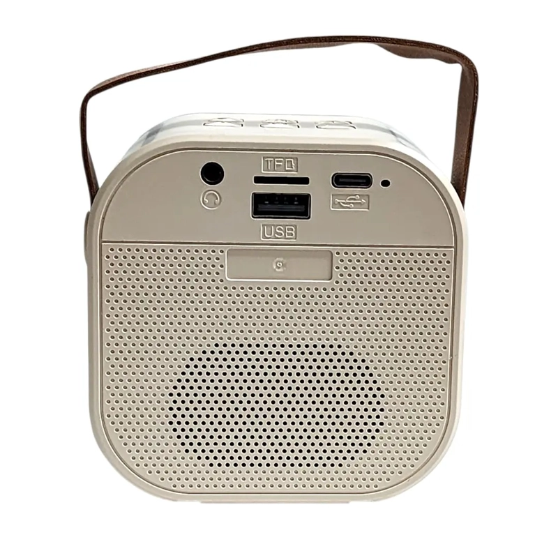 MINI PARLANTE KARAOKE INFANTIL BLANCO CON 2 MICROFONOS INALAMBRICOS PHILCO 731W - 4