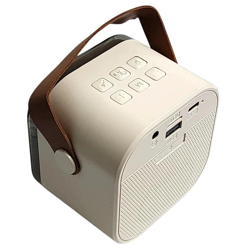 MINI PARLANTE KARAOKE INFANTIL BLANCO CON 2 MICROFONOS INALAMBRICOS PHILCO 731W - 5