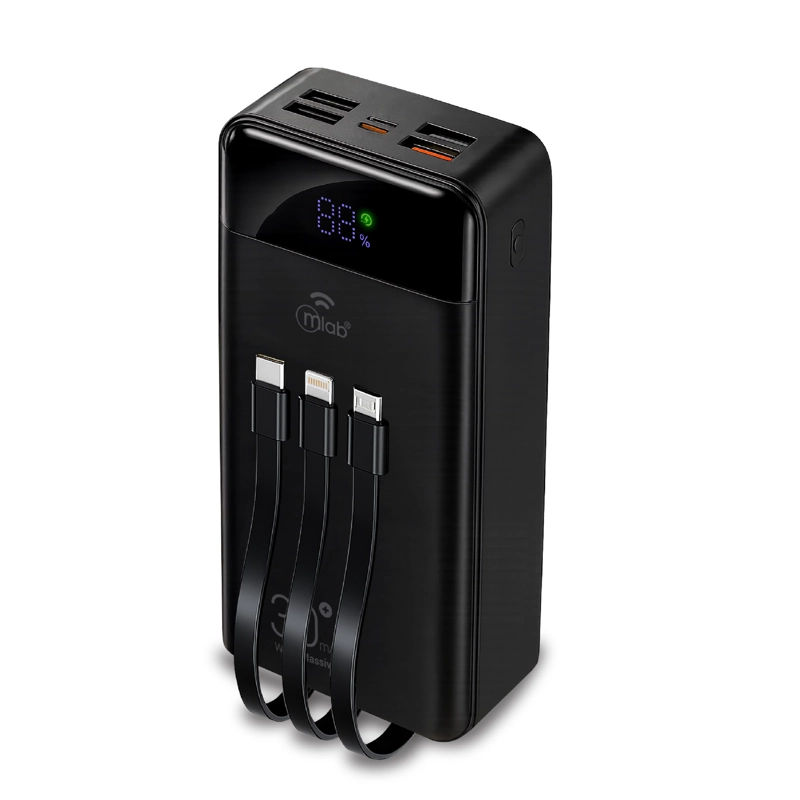 BATERIA EXTERNA POWER BANK CARGA RAPIDA 30000MAH 22.5W MLAB 9666 - 3