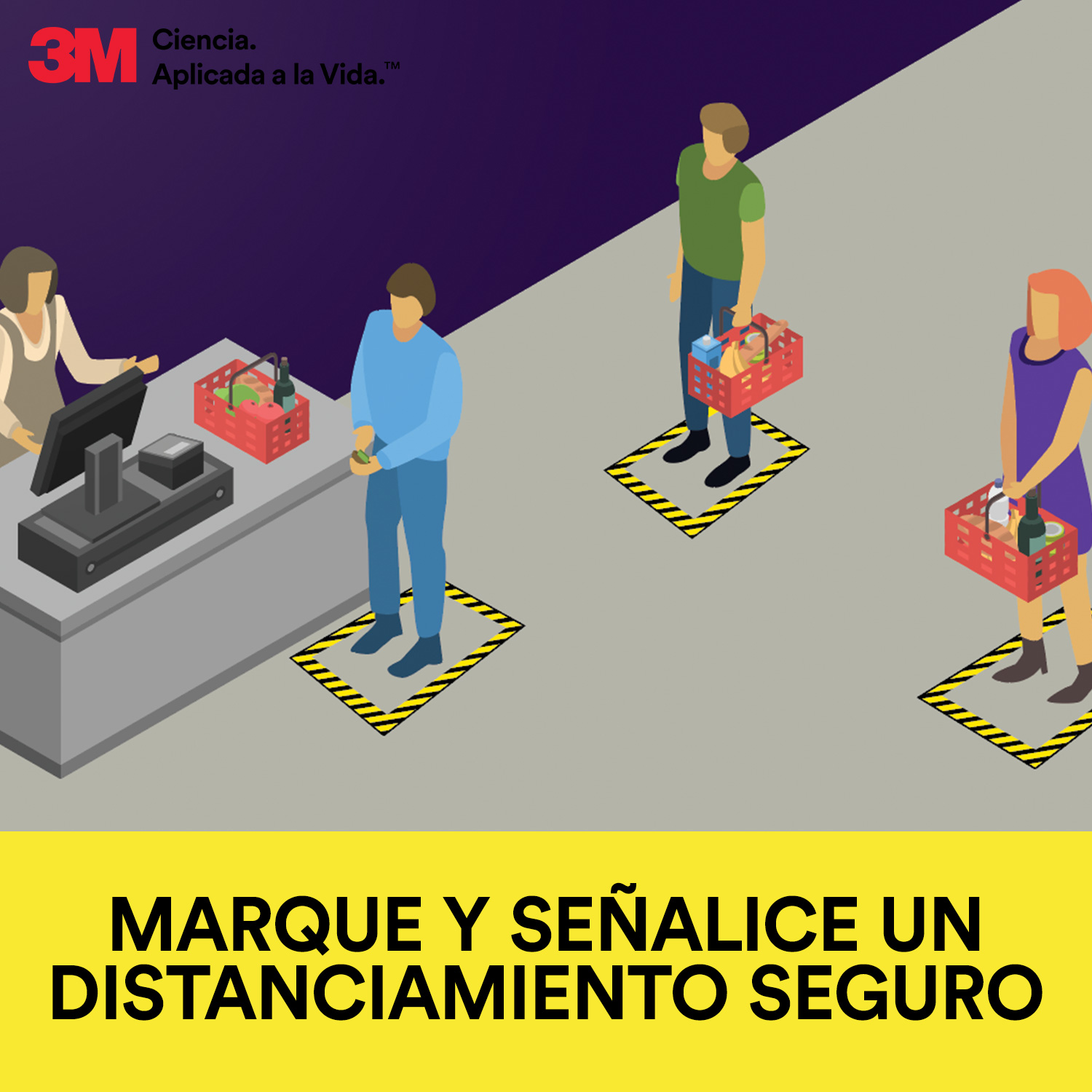 CINTA TIRA DE SEGURIDAD 3M 5702 EN COLOR NEGRO/EN COLOR AMARILLO 50,8MM X 32M - 5