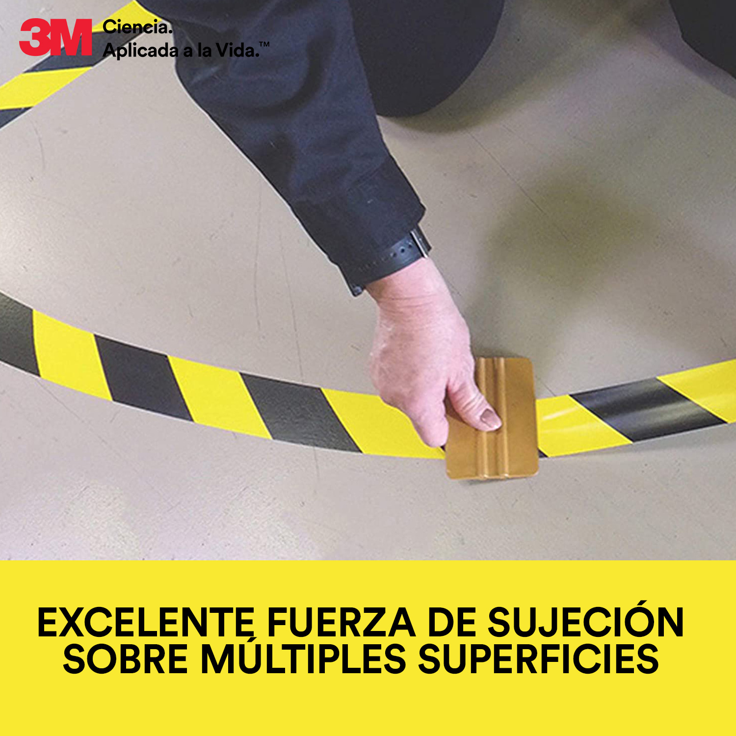 CINTA TIRA DE SEGURIDAD 3M 5702 EN COLOR NEGRO/EN COLOR AMARILLO 50,8MM X 32M - 6