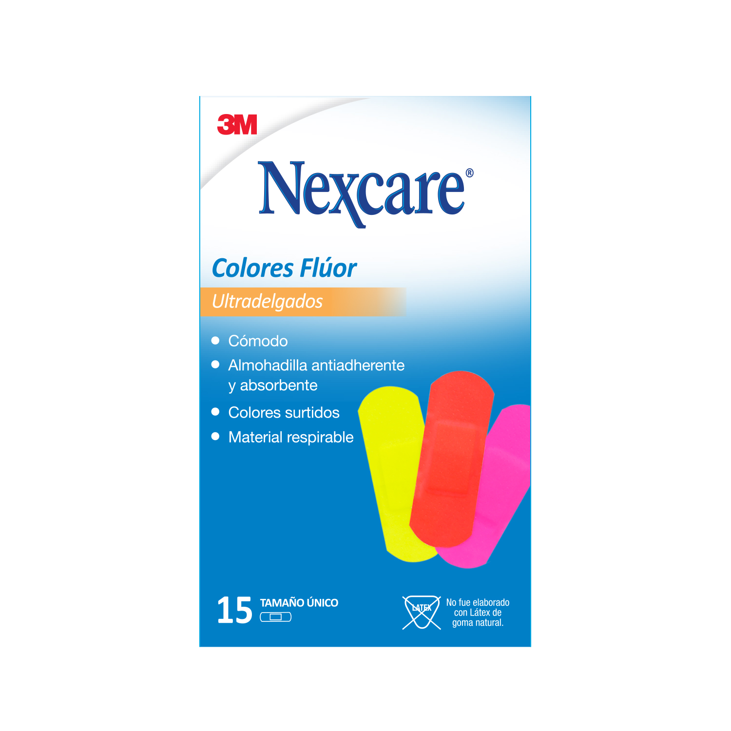 PARCHES PARA HERIDAS 3M NEXCARE FLUOR ANTIADHERENTE X15 UNID - 1