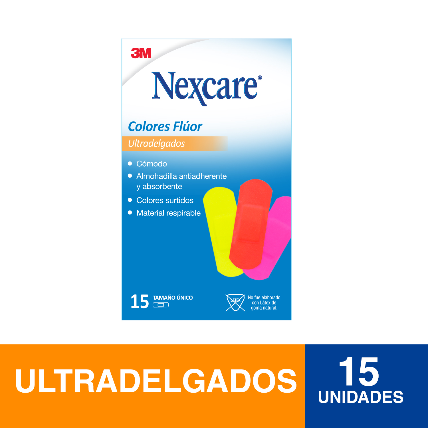 PARCHES PARA HERIDAS 3M NEXCARE FLUOR ANTIADHERENTE X15 UNID - 2