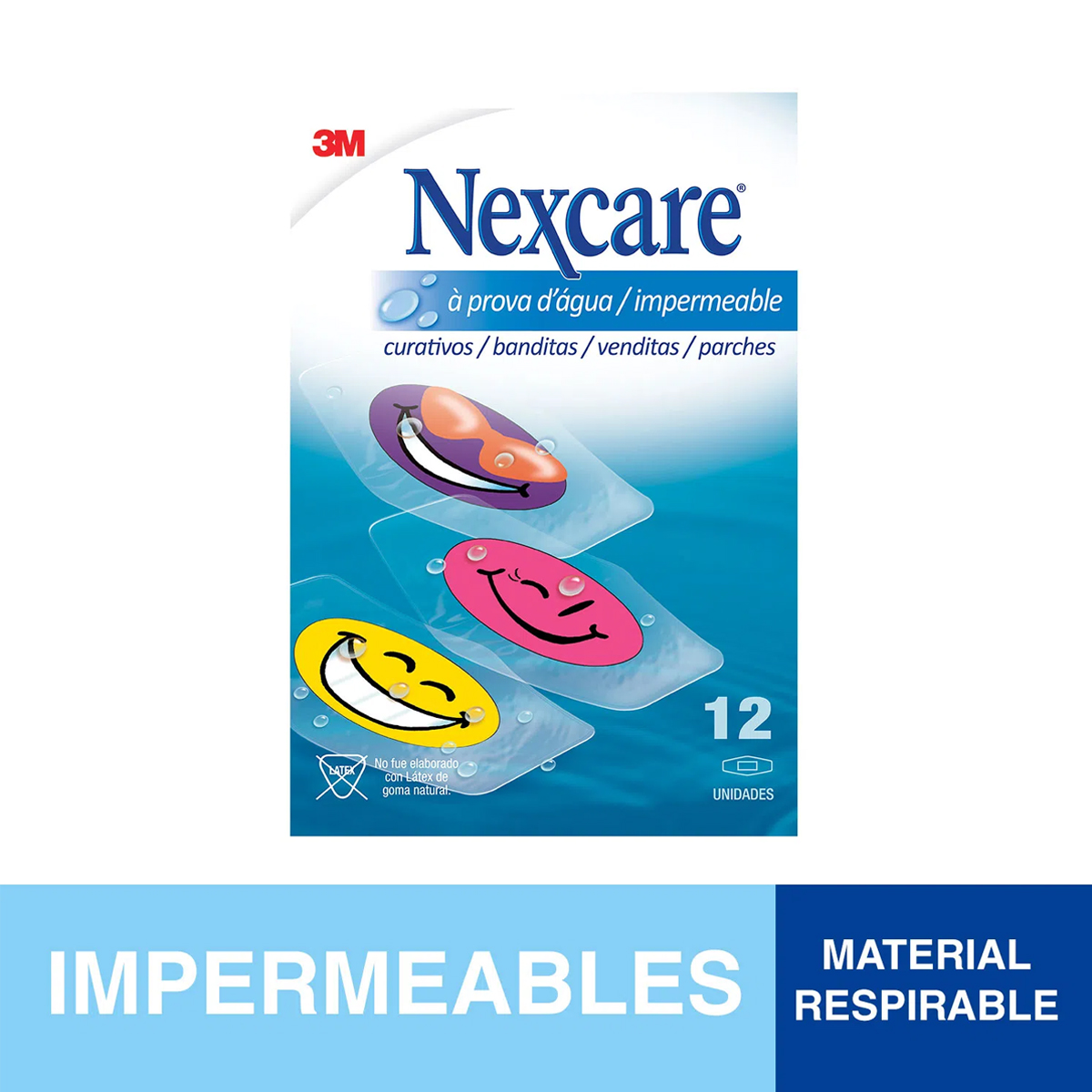 PARCHES IMPERMEABLE 3M NEXCARE COOL COLLECTION X12 UNID SURTIDO - 1