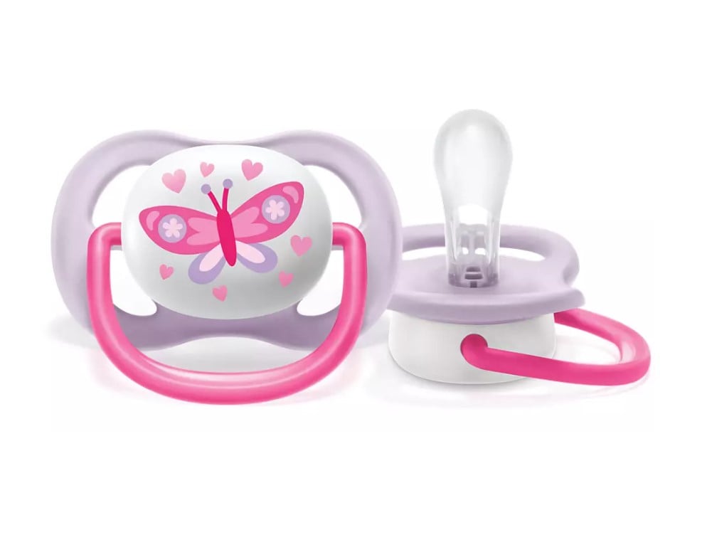 CHUPETE AVENT ULTRA AIR COLLECTION MARIPOSA 0-6M SCF081/02 TRANSPARENTE - 1