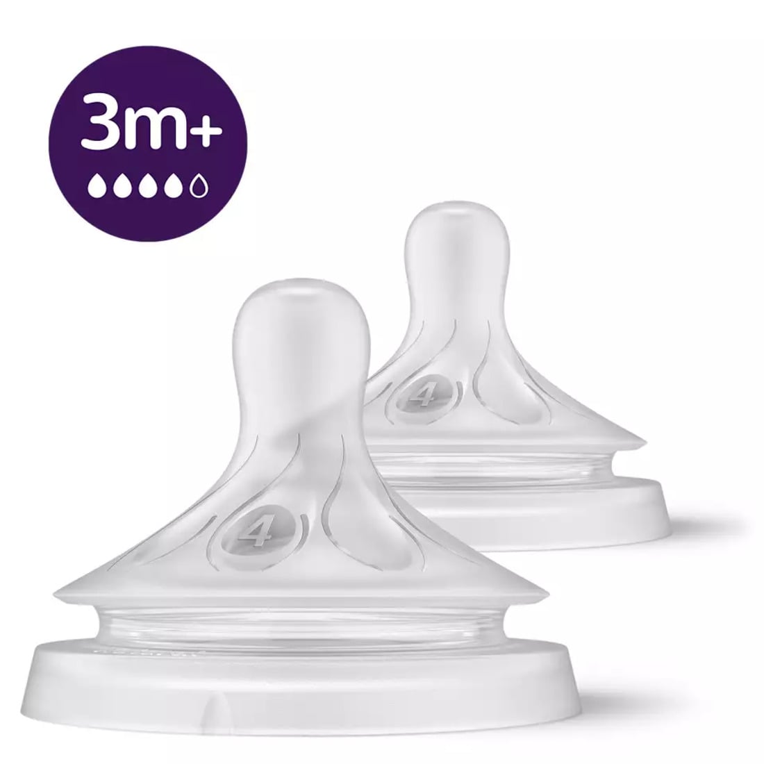 TETINAS NATURAL RESPONSE PHILIPS AVENT SCY964/02 3M+ FLUJO 4 - 1