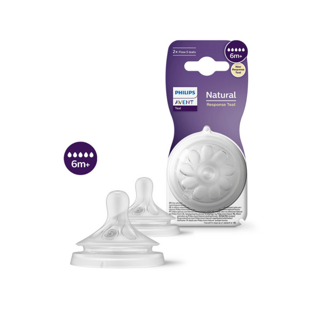 TETINAS NATURAL RESPONSE PHILIPS AVENT SCY964/02 3M+ FLUJO 4 - 7