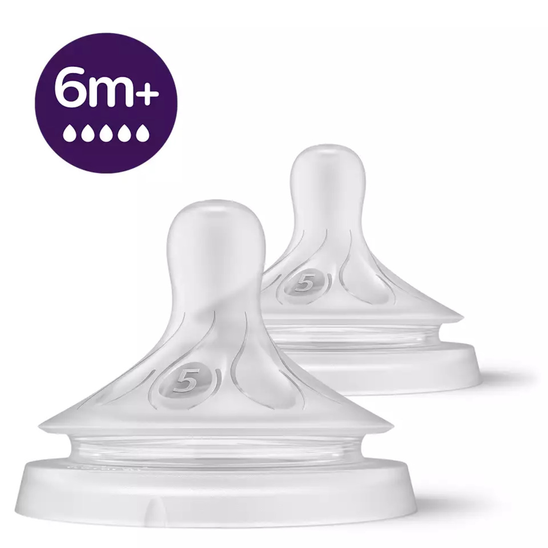 TETINAS NATURAL RESPONSE PHILIPS AVENT SCY965/02 6M+ FLUJO 5 - 1