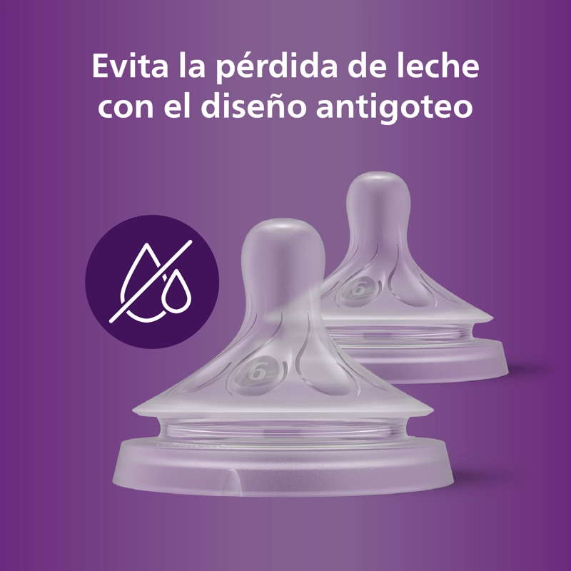 TETINAS NATURAL RESPONSE PHILIPS AVENT SCY966/02 6M+ FLUJO 6 - 4