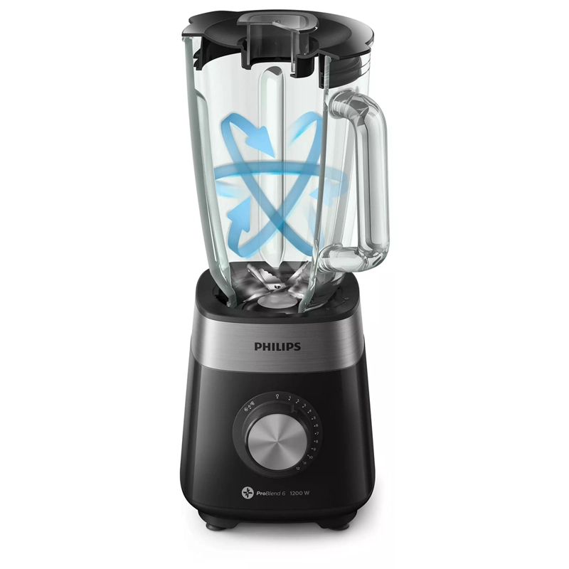 LICUADORA PHILIPS HR2242/90 1200W JARRA VIDRIO 2L 12 VELOC - 5
