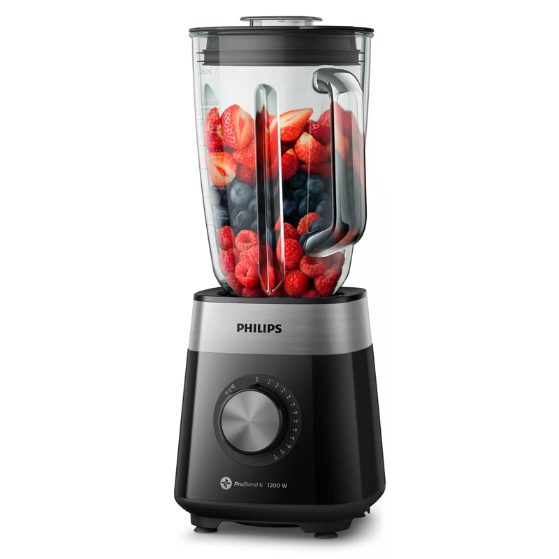 LICUADORA PHILIPS HR2242/90 1200W JARRA VIDRIO 2L 12 VELOC - 6
