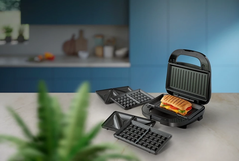 SANDWICHERA PHILIPS 3 EN 1 PANINIS WAFFLES Y SANDWICHES - 9
