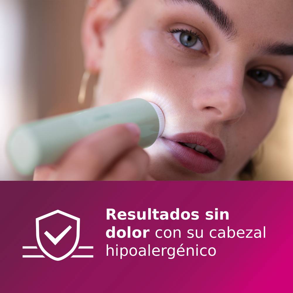 DEPILADORA FACIAL PHILIPS SERIE 5000 BRR474/00 COLOR VERDE - 4