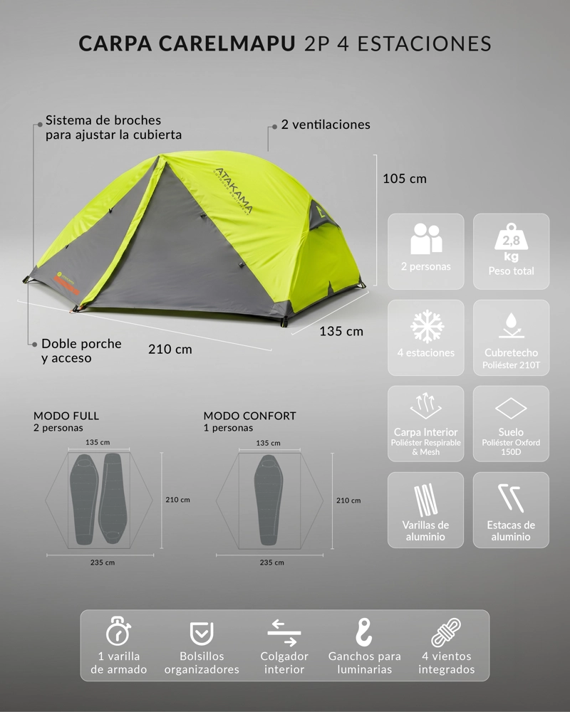 CARPA ATAKAMA OUTDOOR CARELMAPU 2P - 6