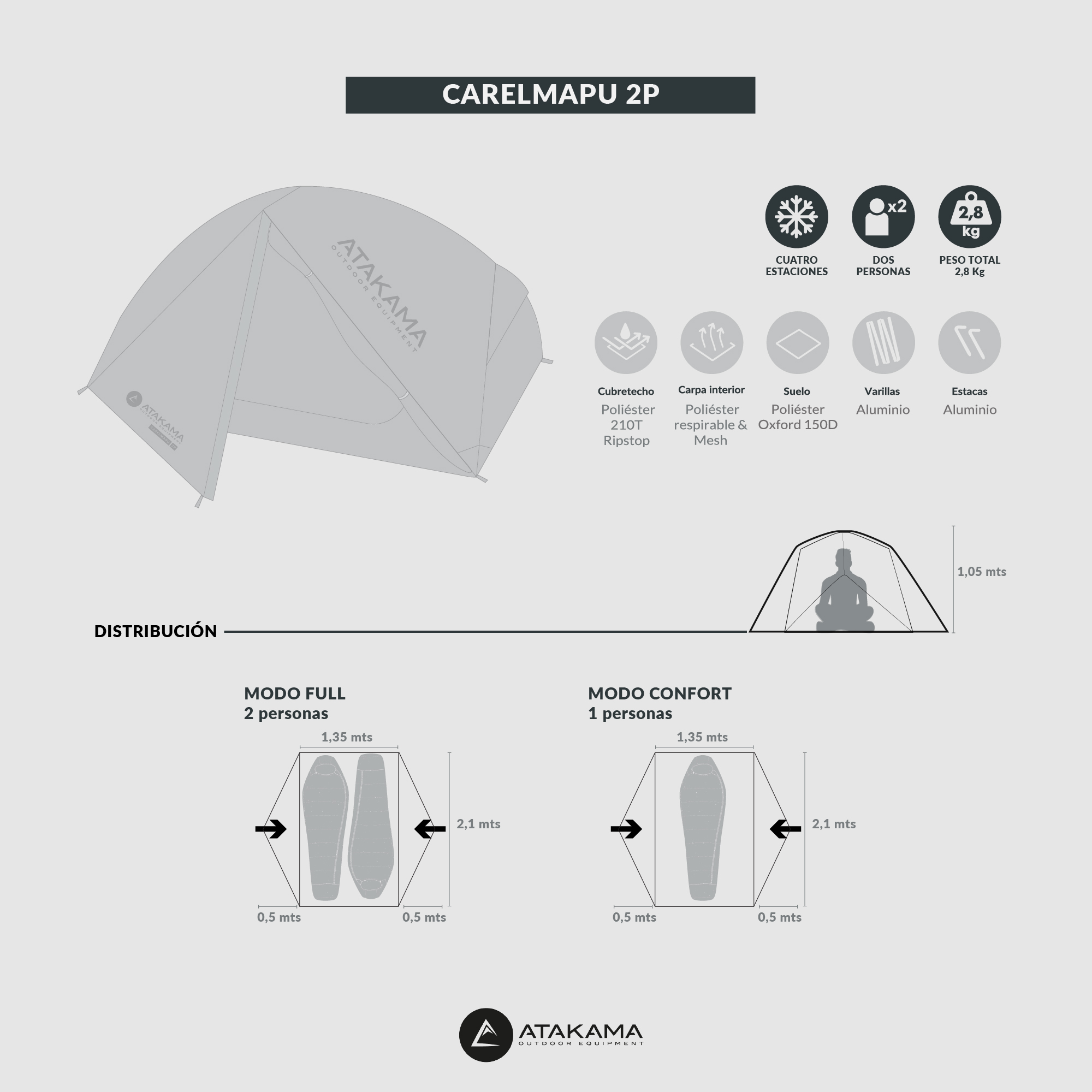 CARPA ATAKAMA OUTDOOR CARELMAPU 2P - 9