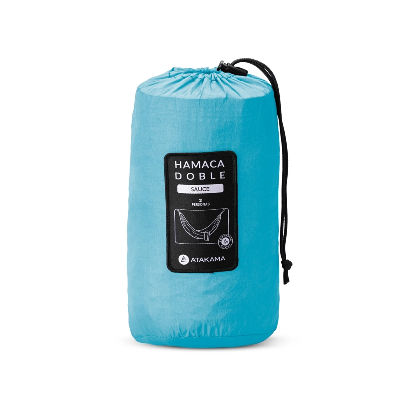 HAMACA ATAKAMA OUTDOOR DOBLE SAUCE CELESTE - 2