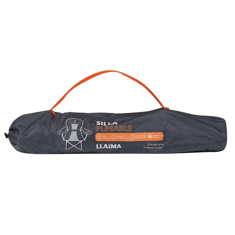 SILLA ATAKAMA OUTDOOR CAMPING LLAIMA XL GRIS NARANJO - 5