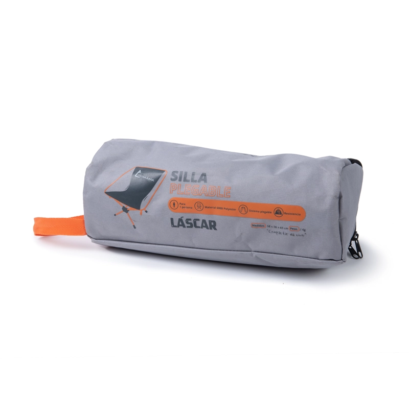 SILLA ATAKAMA OUTDOOR CAMPING LASCAR GRIS NARANJO - 4