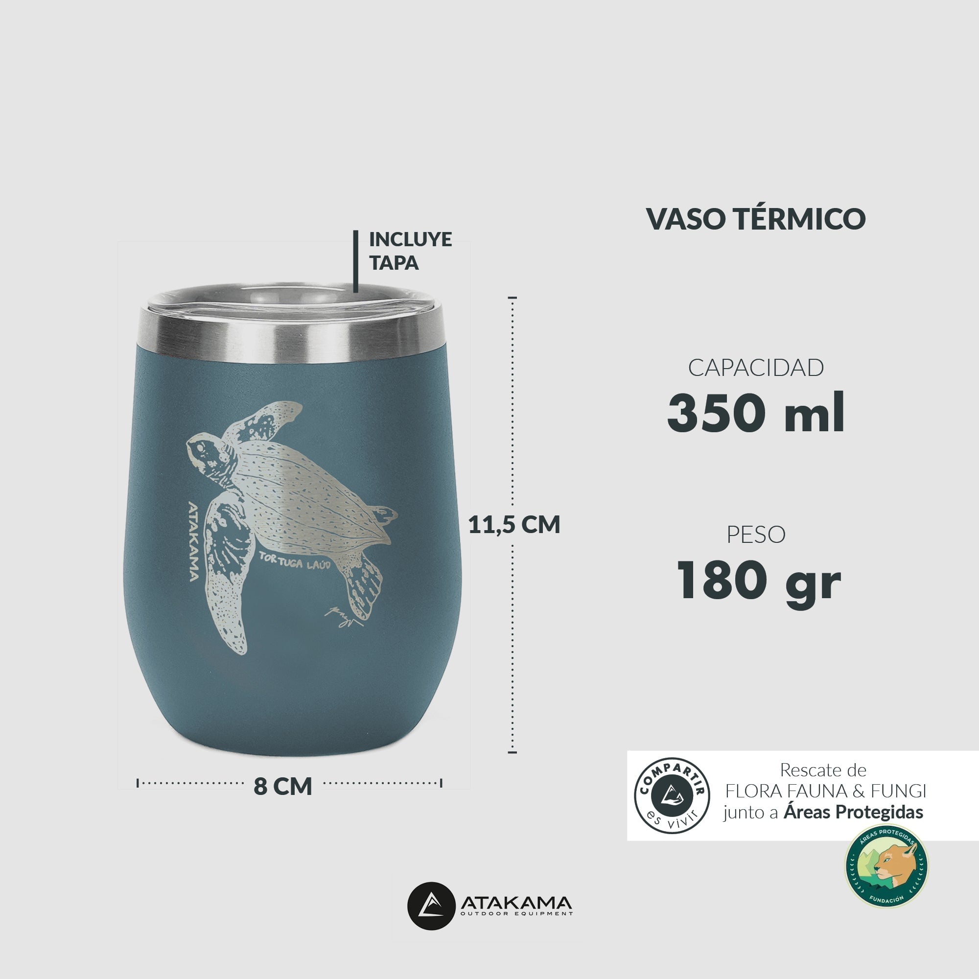 VASO TE RMICO  350 ML NEGRO ARAUCARIA ATAKAMA OUTDOOR - 5