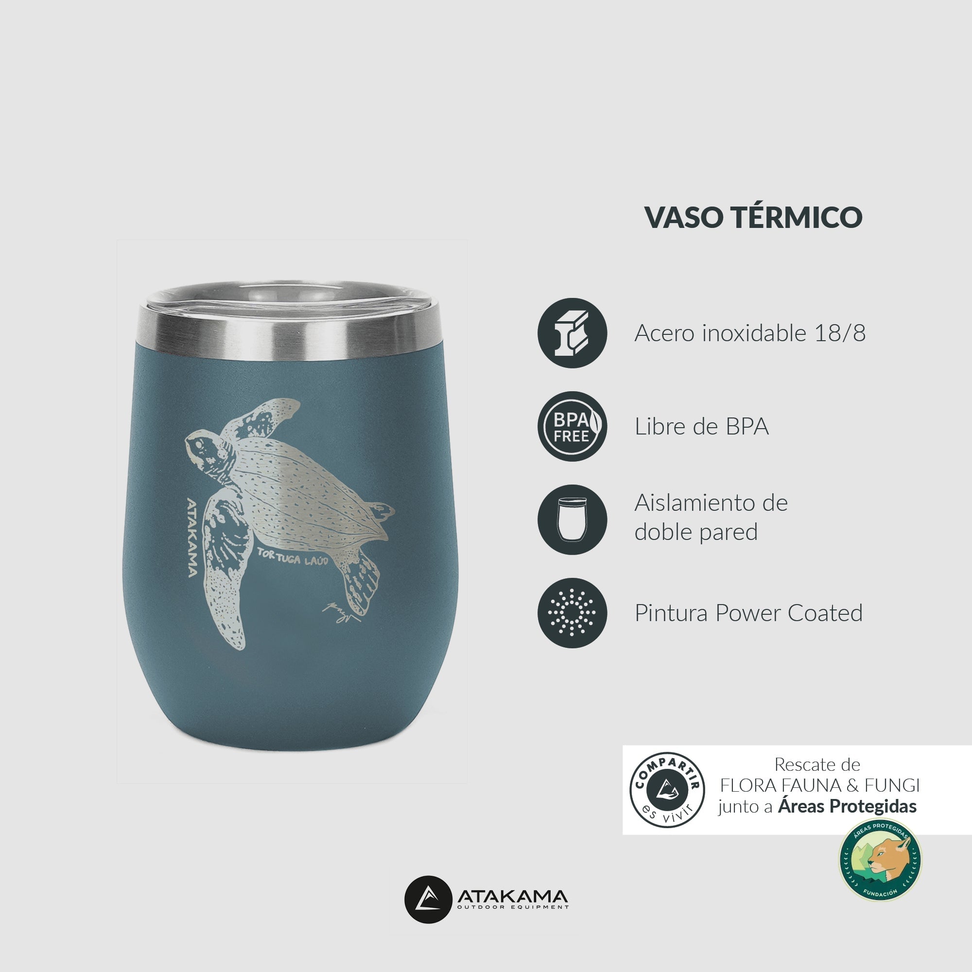 VASO TE RMICO  350 ML NEGRO ARAUCARIA ATAKAMA OUTDOOR - 6