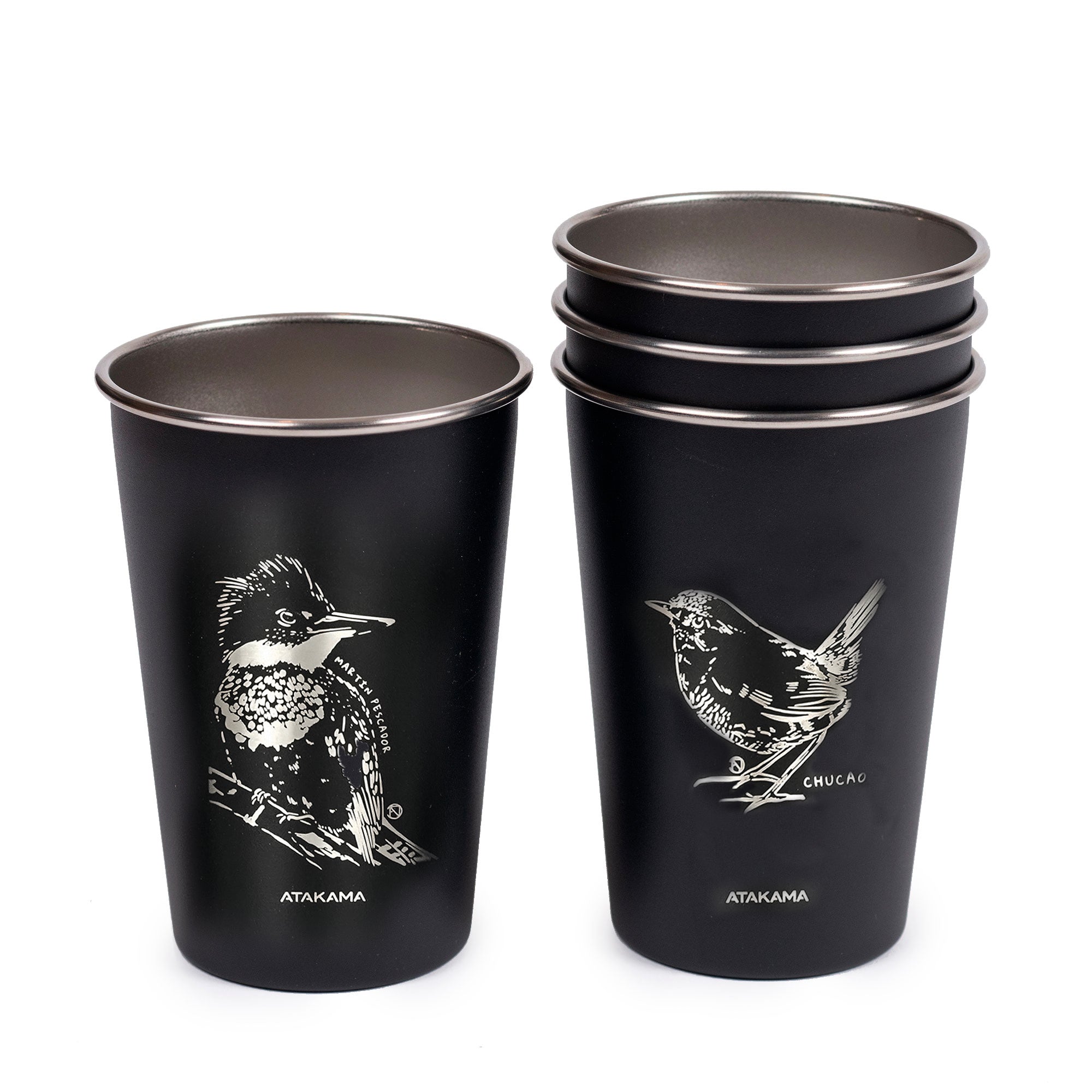 SET DE 4 VASOS ATAKAMA OUTDOOR 480 ML AVES CHILENAS - 1
