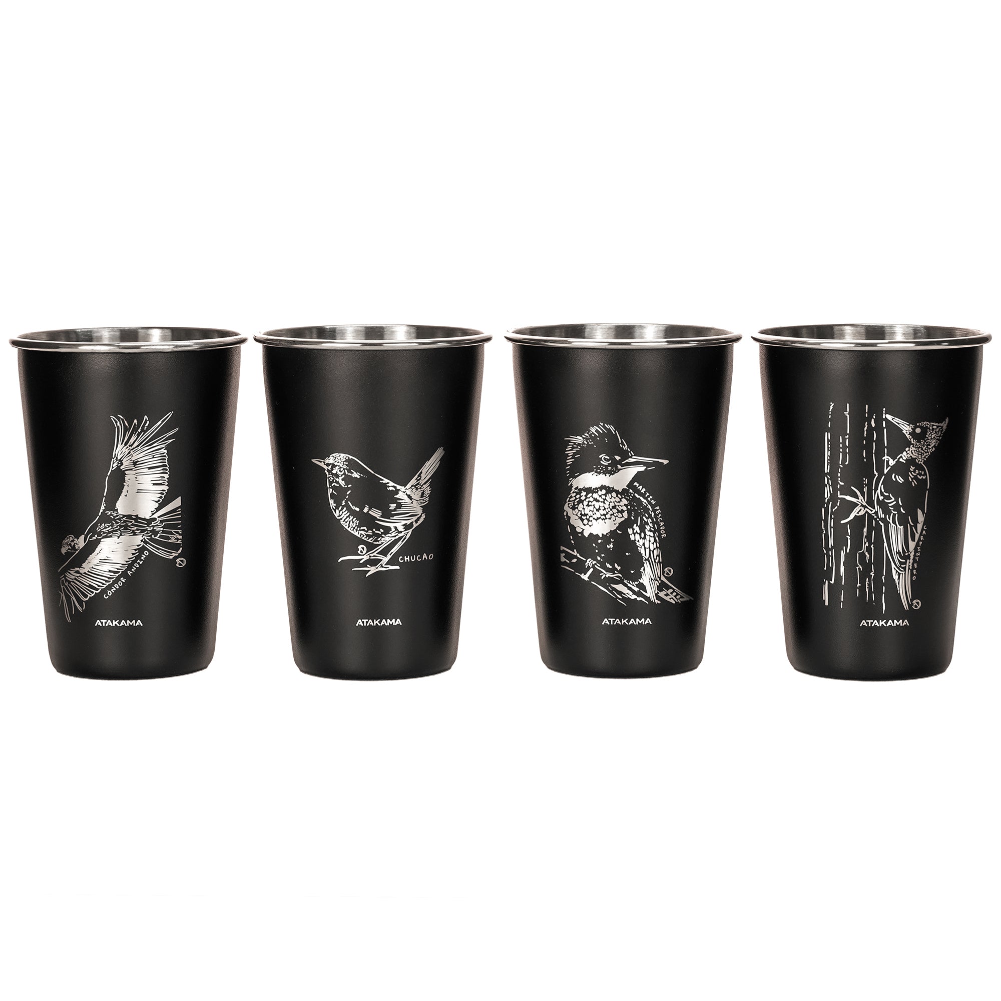 SET DE 4 VASOS ATAKAMA OUTDOOR 480 ML AVES CHILENAS - 2