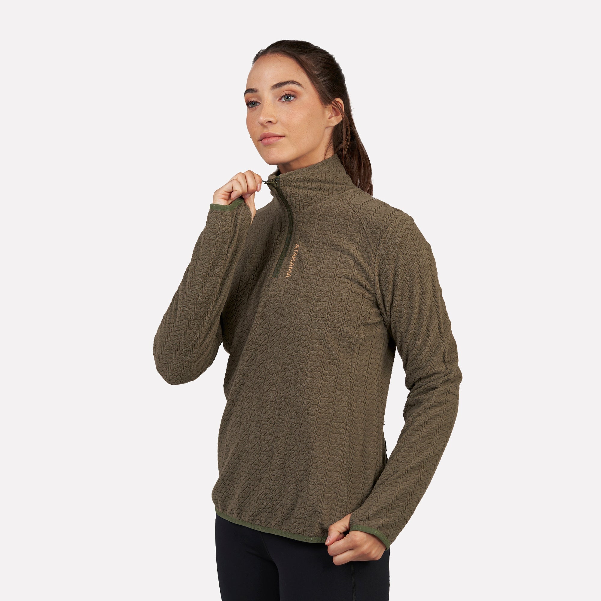 POLAR FLEECE ULTRALIGERO MUJER 1/4-ZIP VOLCA CELESTE - 2