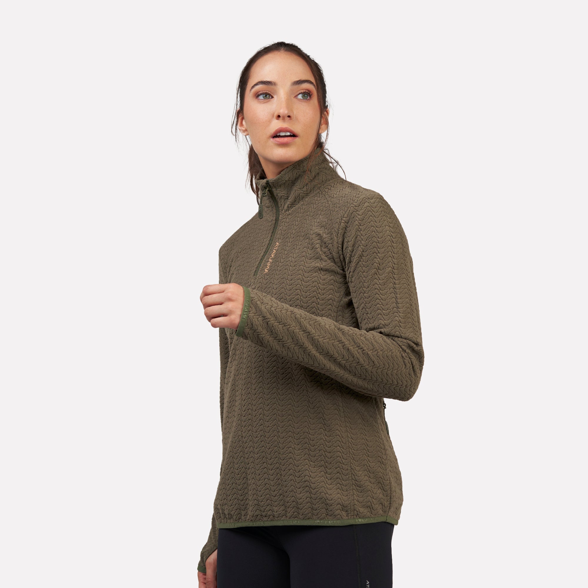 POLAR FLEECE ULTRALIGERO MUJER 1/4-ZIP VOLCA CELESTE - 3