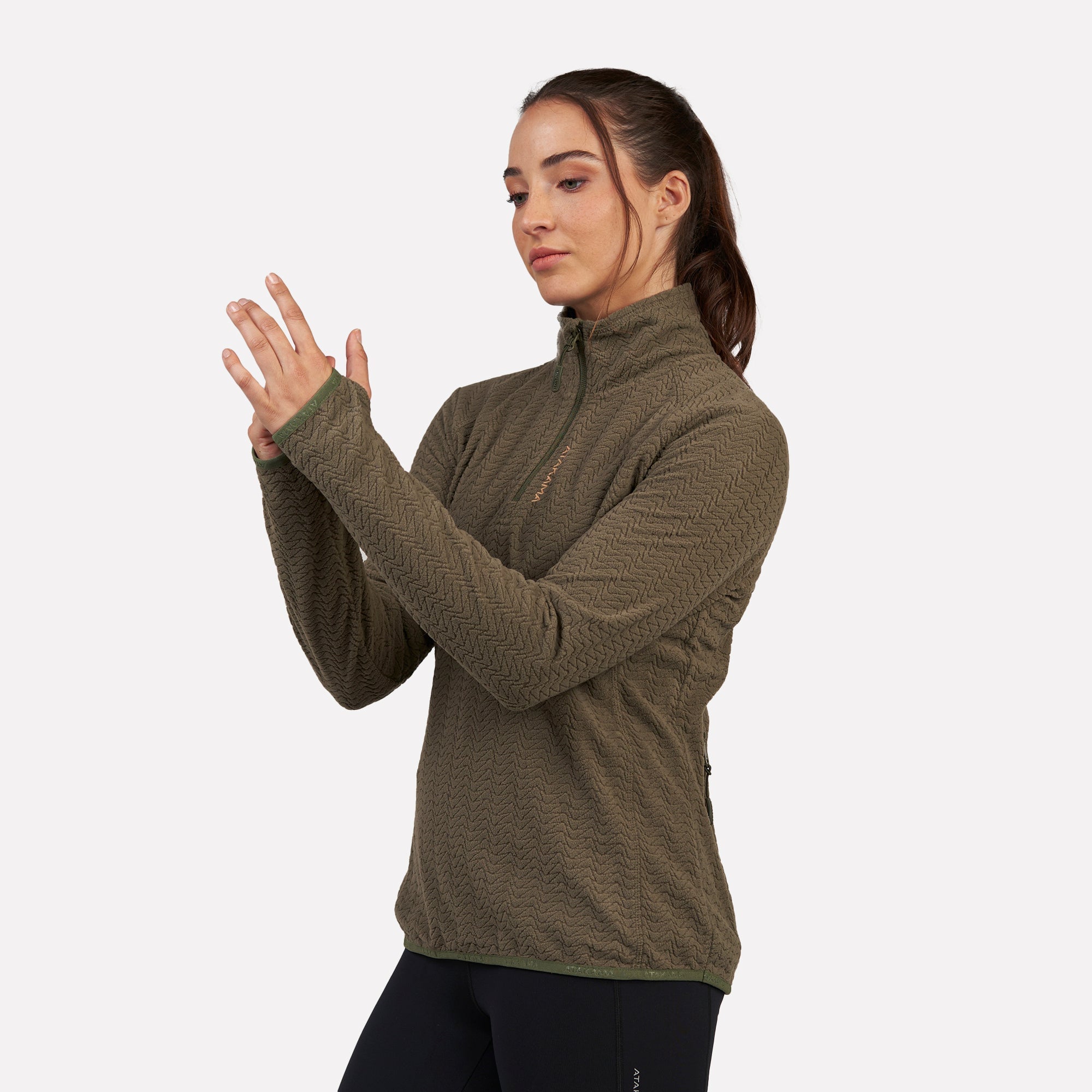 POLAR FLEECE ULTRALIGERO MUJER 1/4-ZIP VOLCA CELESTE - 4