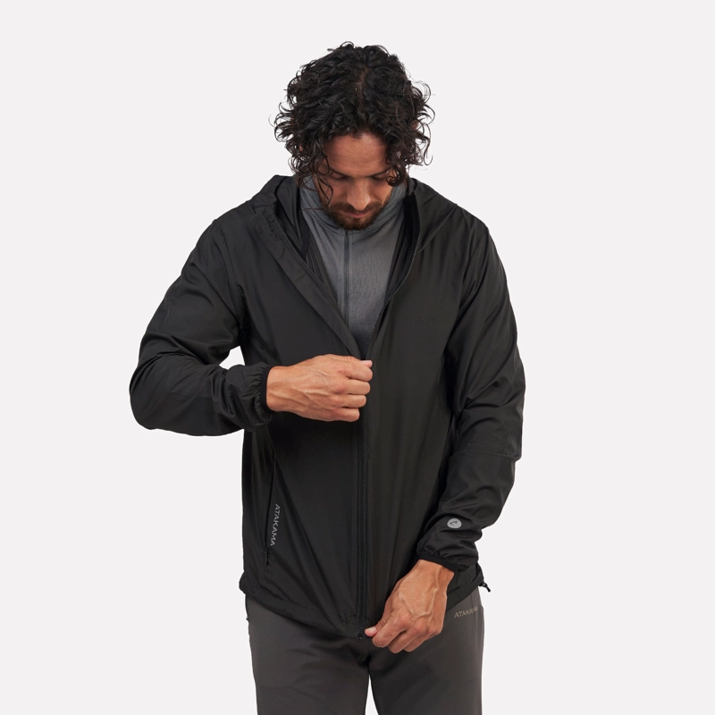 CHAQUETA CORTAVIENTO ULTRALIGERO HOMBRE DECLIVE NEGRO - 4