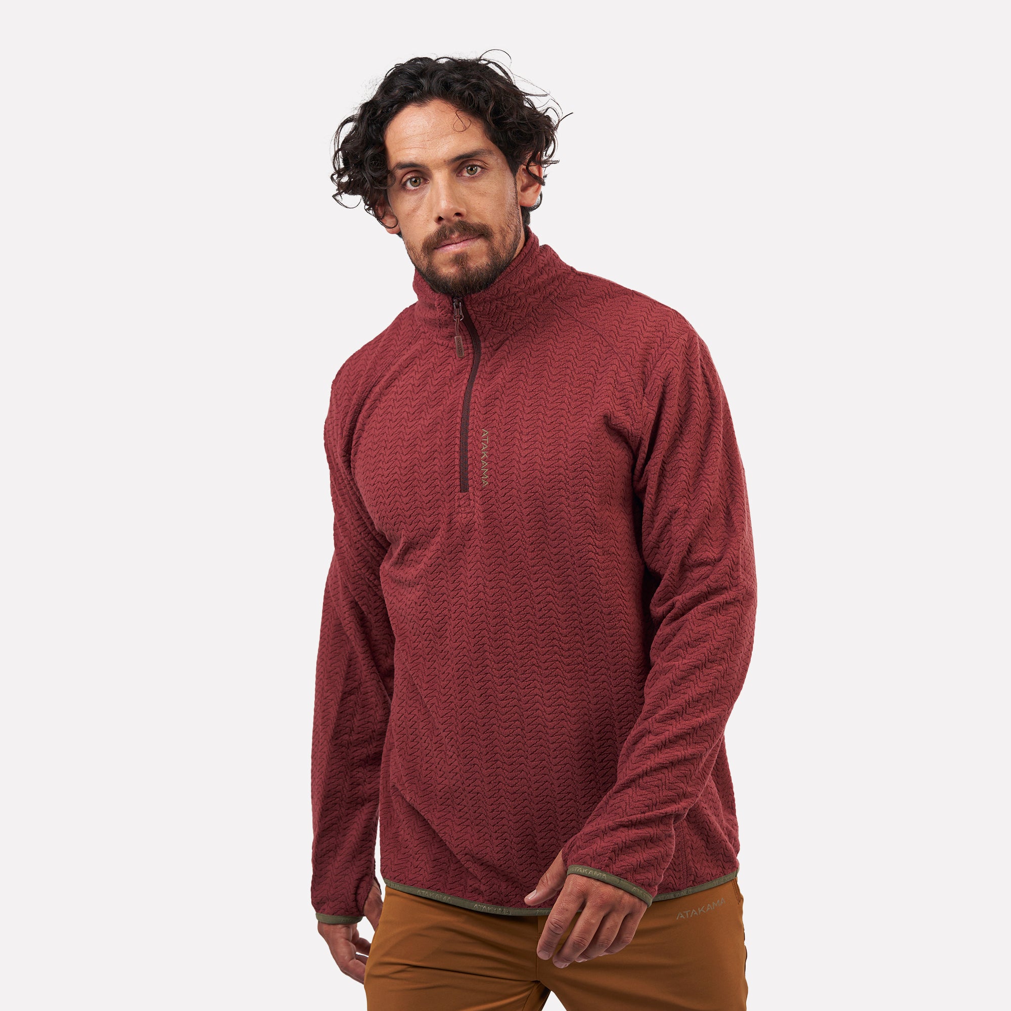 POLAR FLEECE ULTRALIGERO HOMBRE 1/4-ZIP VOLCA BURDEO - 1