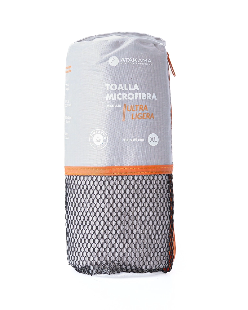 TOALLA MICROFIBRA ATAKAMA OUTDOOR MAULLIN GRIS XL - 1