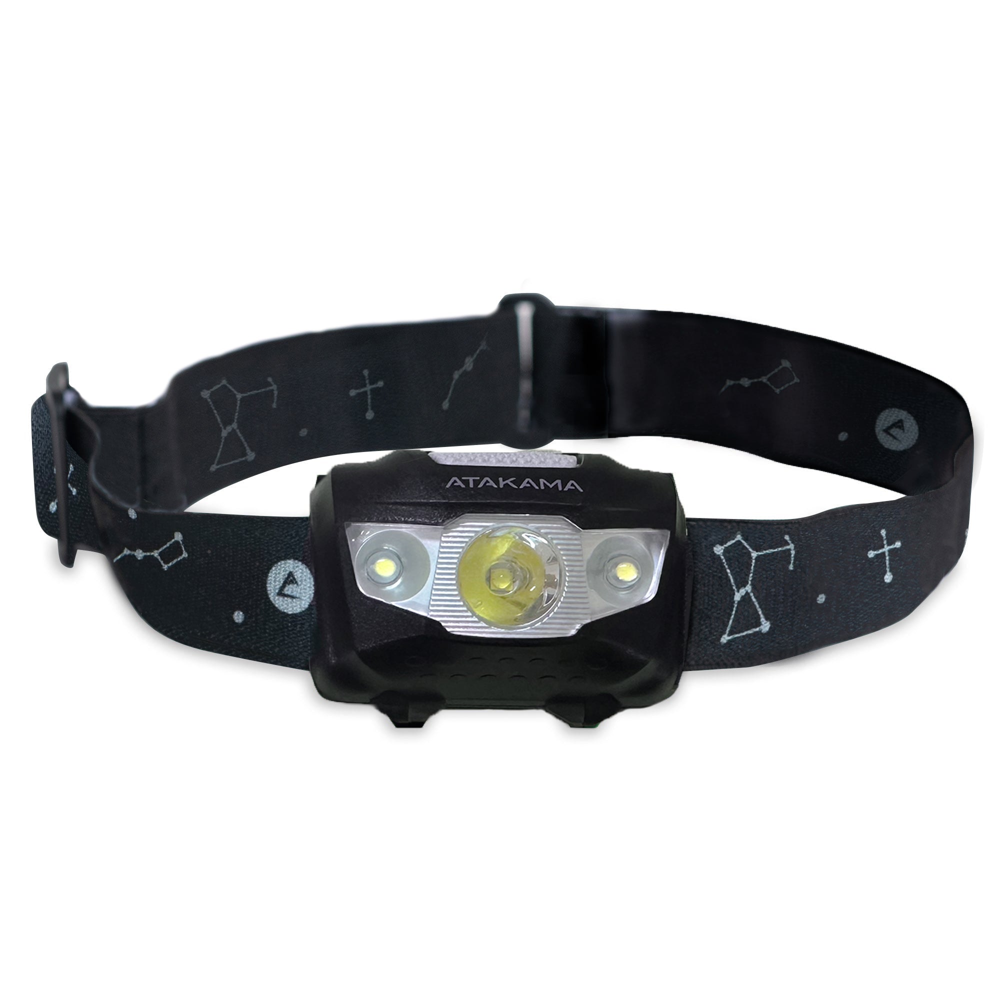 LINTERNA FRONTAL ALMA NEGRO/GRIS 195 LUM ATAKAMA OUTDOOR - 1