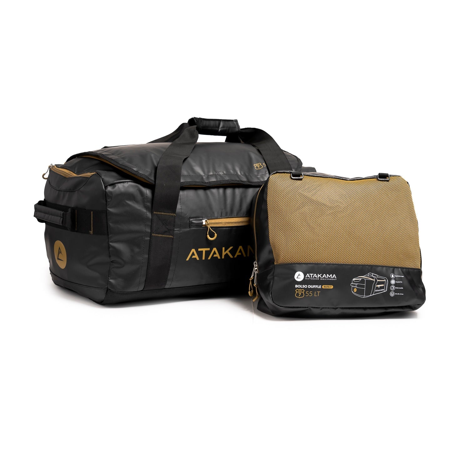 BOLSO DUFFLE 55 LT RUTA 7 NEGRO ATAKAMA OUTDOOR - 1