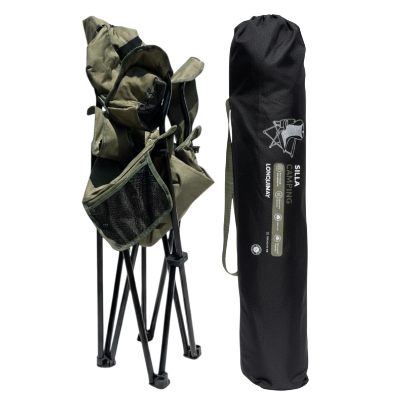 SILLA DE CAMPING ACOLCHADA LONQUIMAY XL VERDE ATAKAMA OUTDOOR - 2