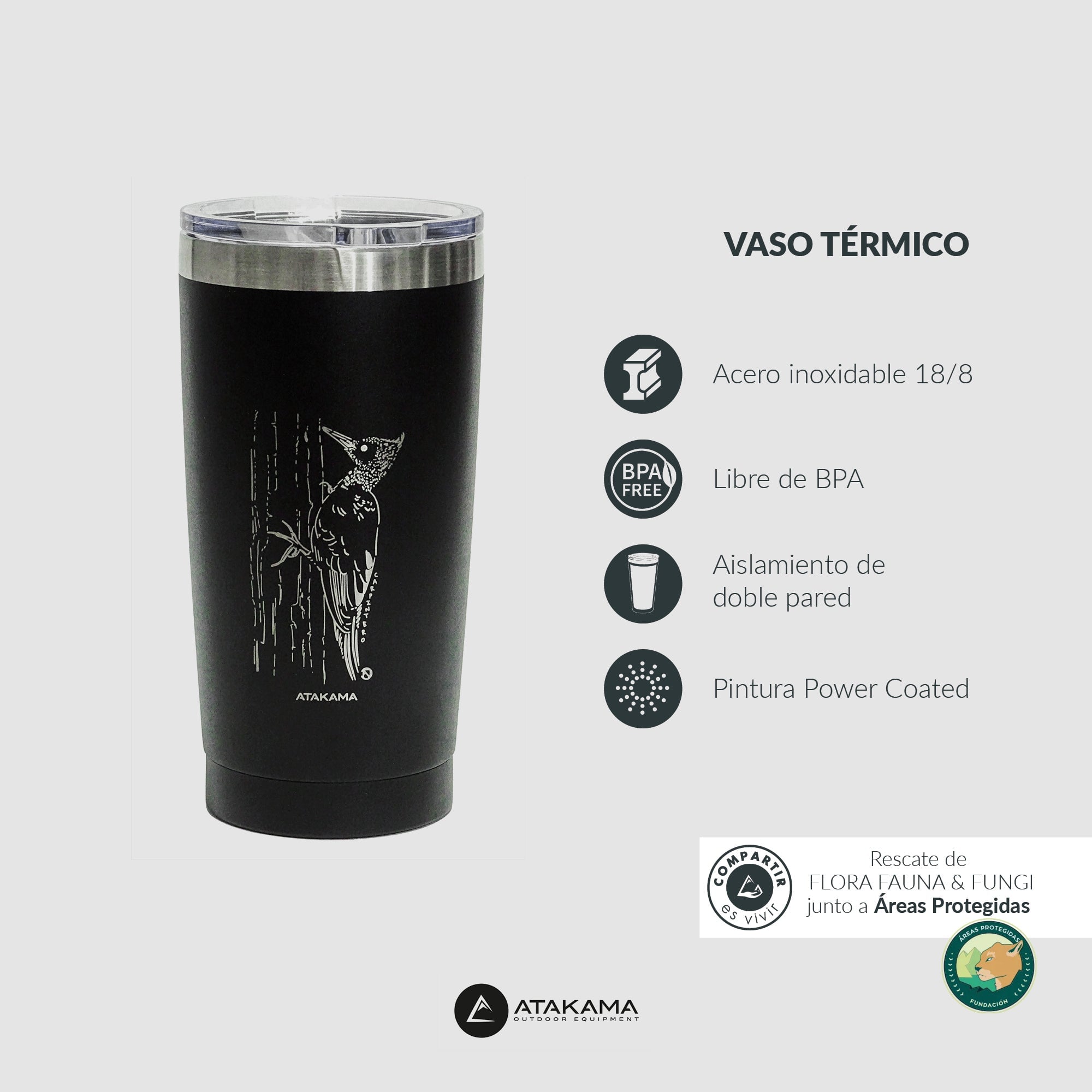 VASO TE RMICO  530 ML AZUL QUILLAY ATAKAMA OUTDOOR - 6