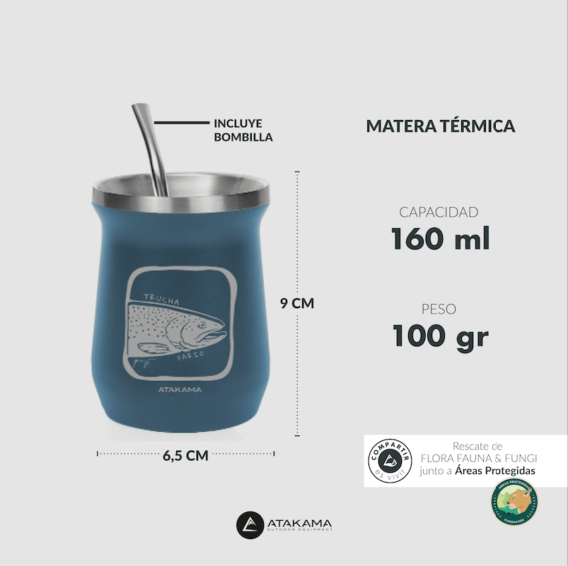 MATERA TE RMICA  160 ML AZUL TRUCHA FARIO ATAKAMA OUTDOOR - 5