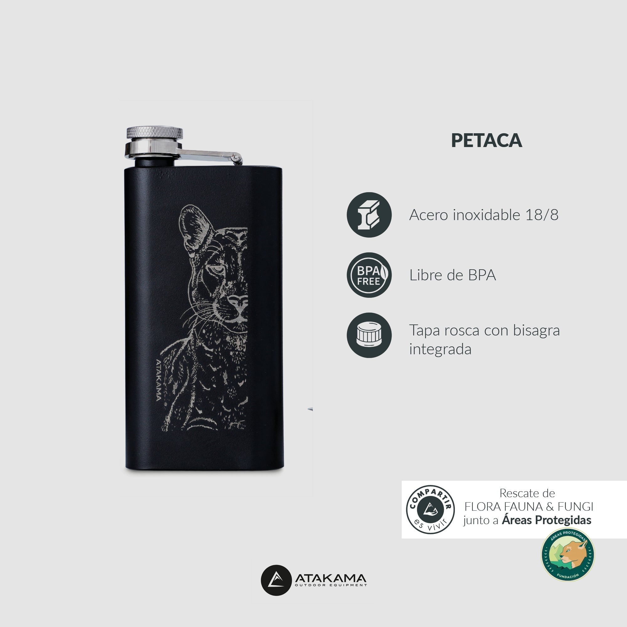 PETACA  160 ML NEGRO PUMA ATAKAMA OUTDOOR - 8