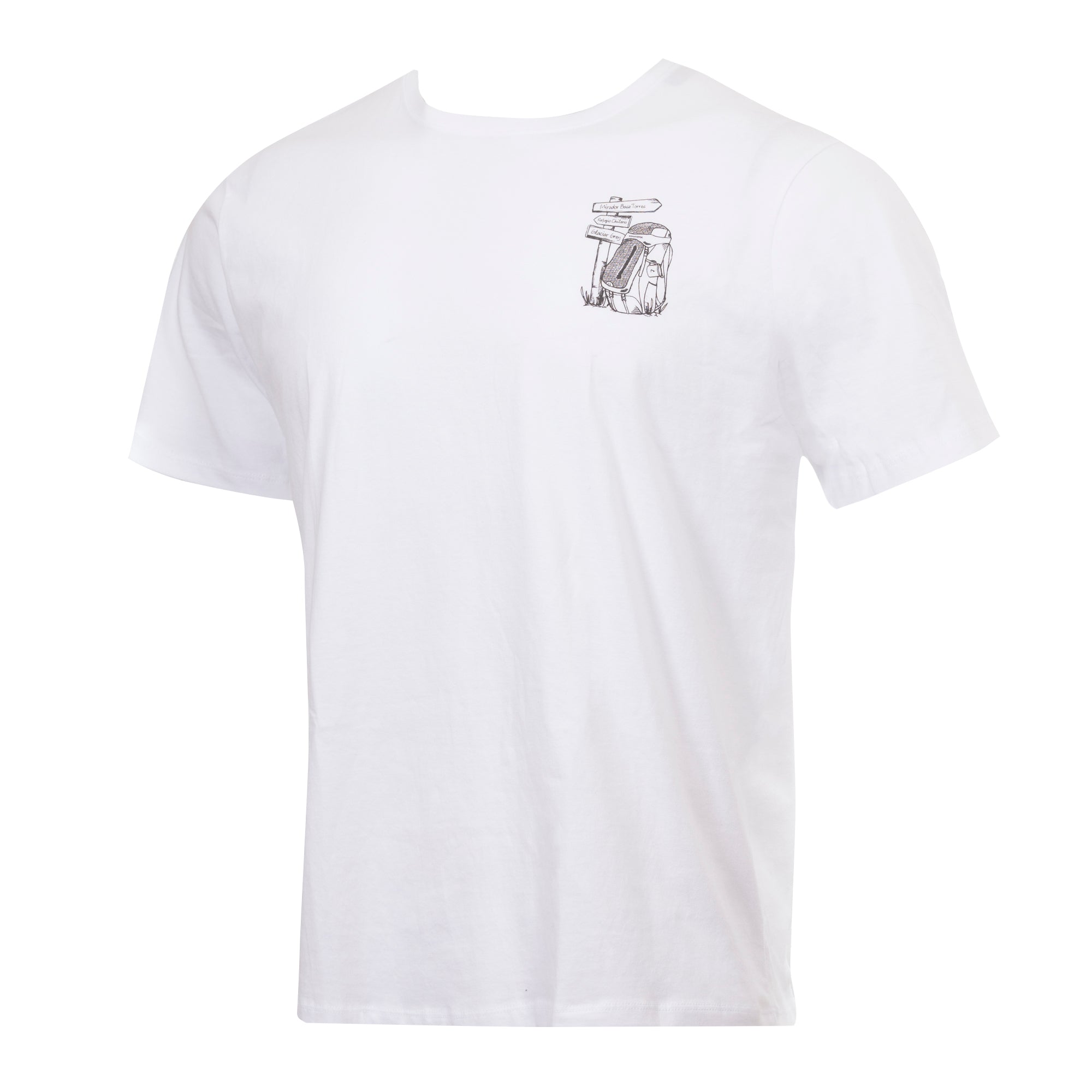 POLERA MANGA CORTA HOMBRE MOCHILERA BLANCO ATAKAMA OUTDOOR - 4