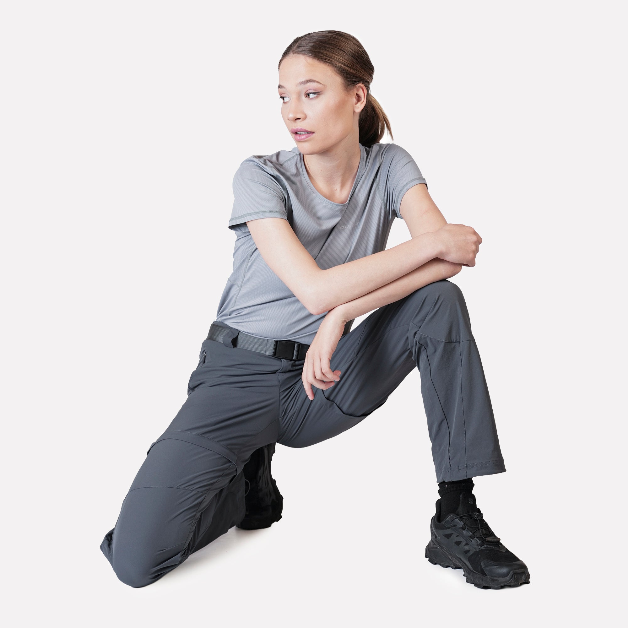 PANTALON DESMONTABLE MUJER TRAVESIA GRIS ATAKAMA OUTDOOR - 4