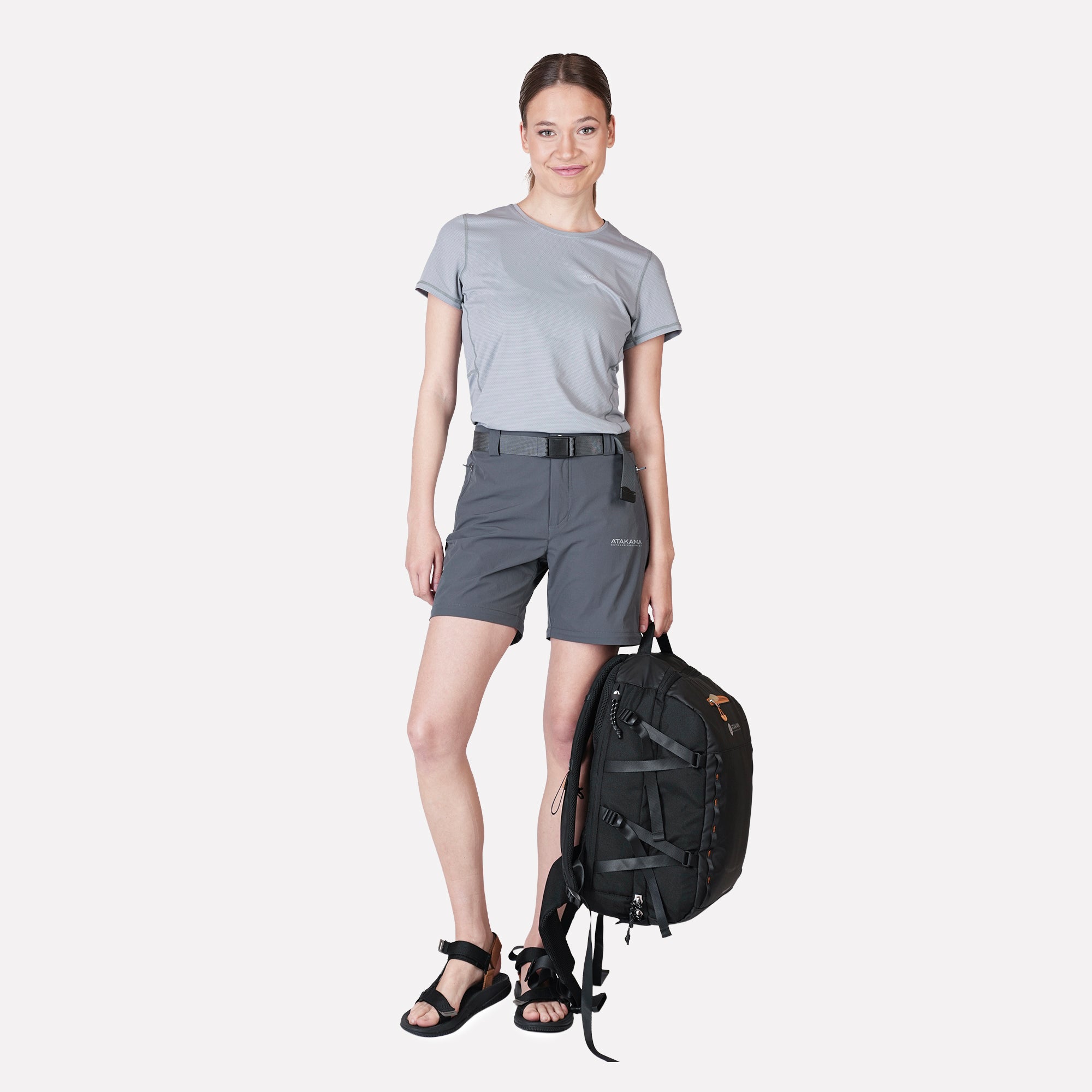 PANTALON DESMONTABLE MUJER TRAVESIA GRIS ATAKAMA OUTDOOR - 6