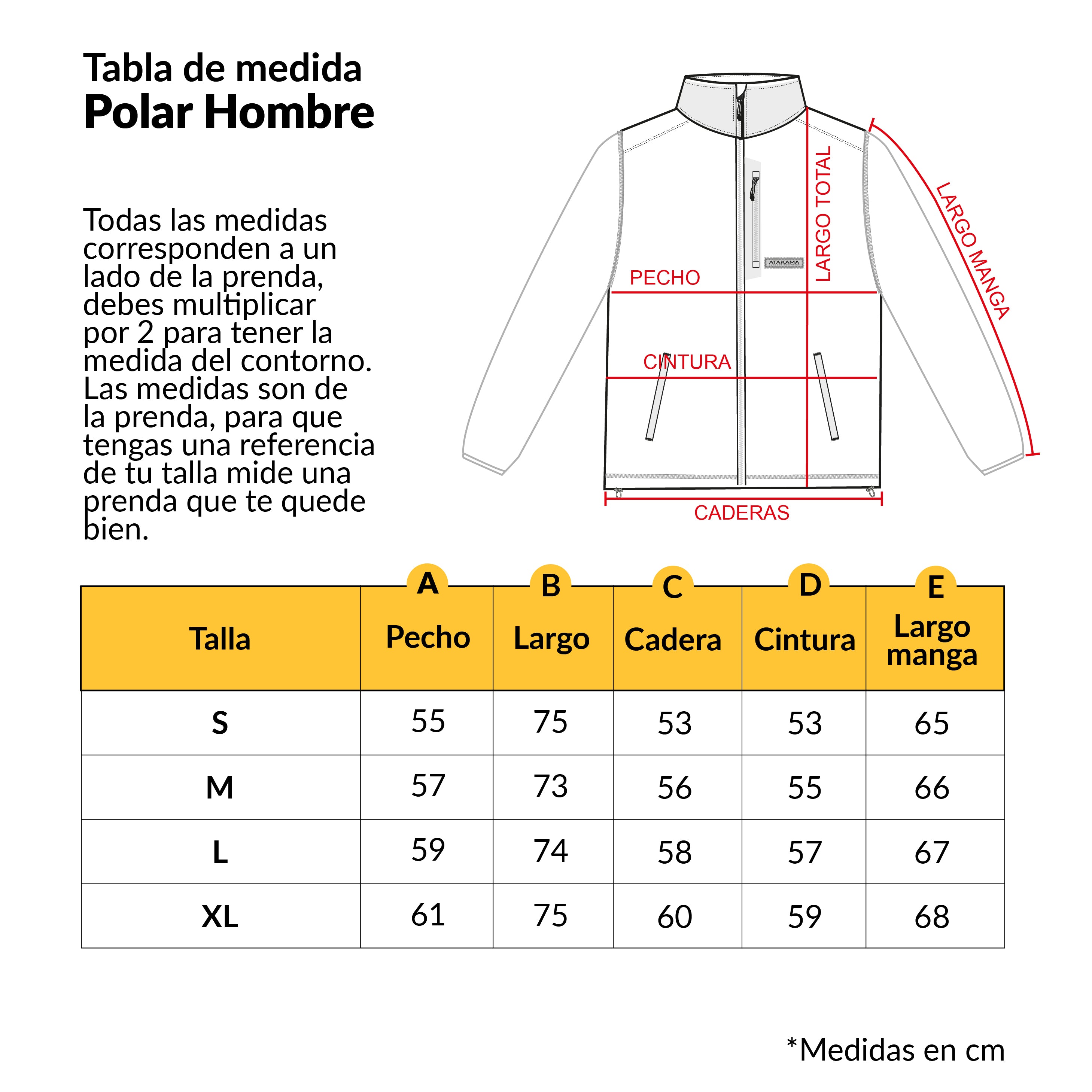 POLAR TEXTURADO FULL ZIP HOMBRE VENTISQUERO GRIS ATAKAMA OUTDOOR - 6
