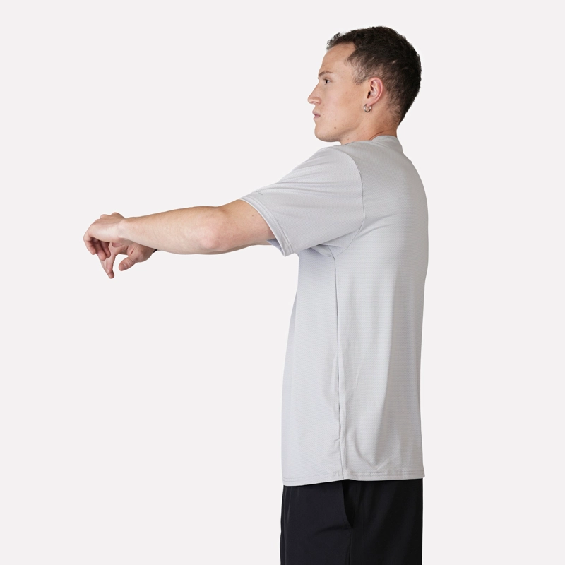 POLERA DEPORTIVA DRY CORE HOMBRE DINAMICA GRIS CLARO ATAKAMA OUTDOOR - 3