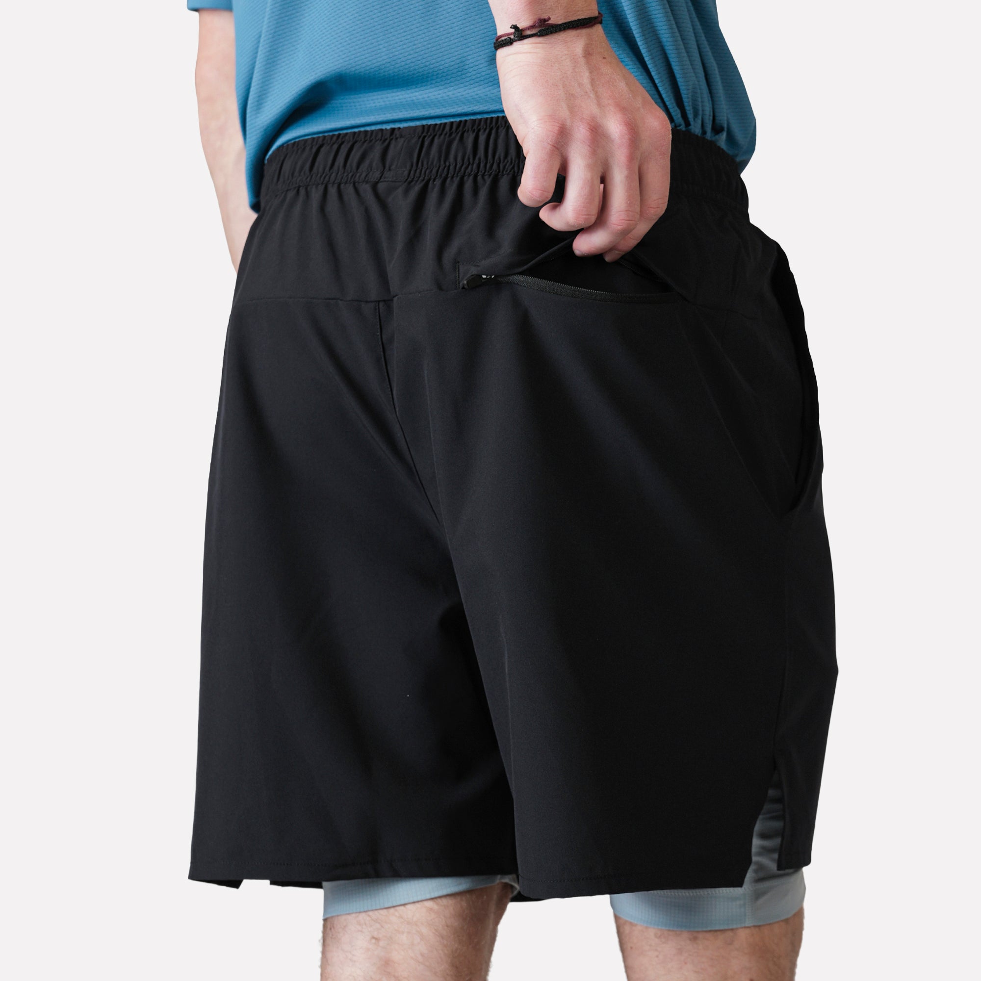SHORT DEPORTIVO HOMBRE TRAILFIT NEGRO ATAKAMA OUTDOOR - 2