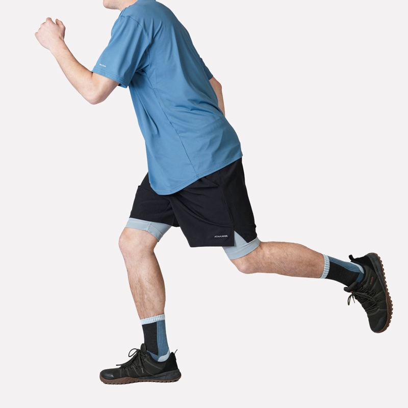 SHORT DEPORTIVO HOMBRE TRAILFIT NEGRO ATAKAMA OUTDOOR - 4