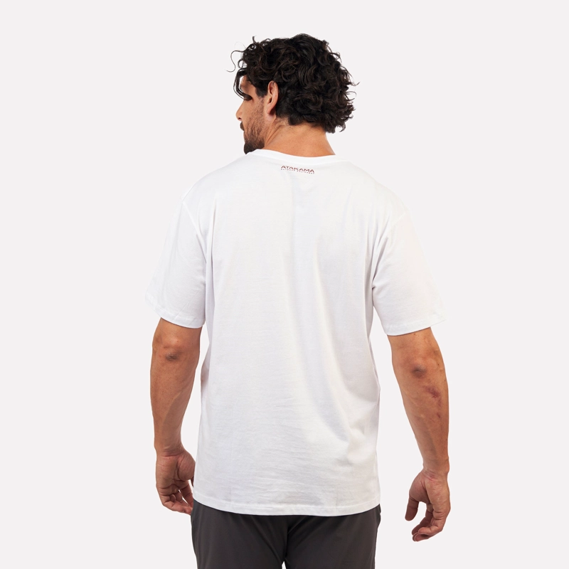 POLERA MANGA CORTA HOMBRE CUERNOS DEL PAINE BLANCO ATAKAMA OUTDOOR - 3