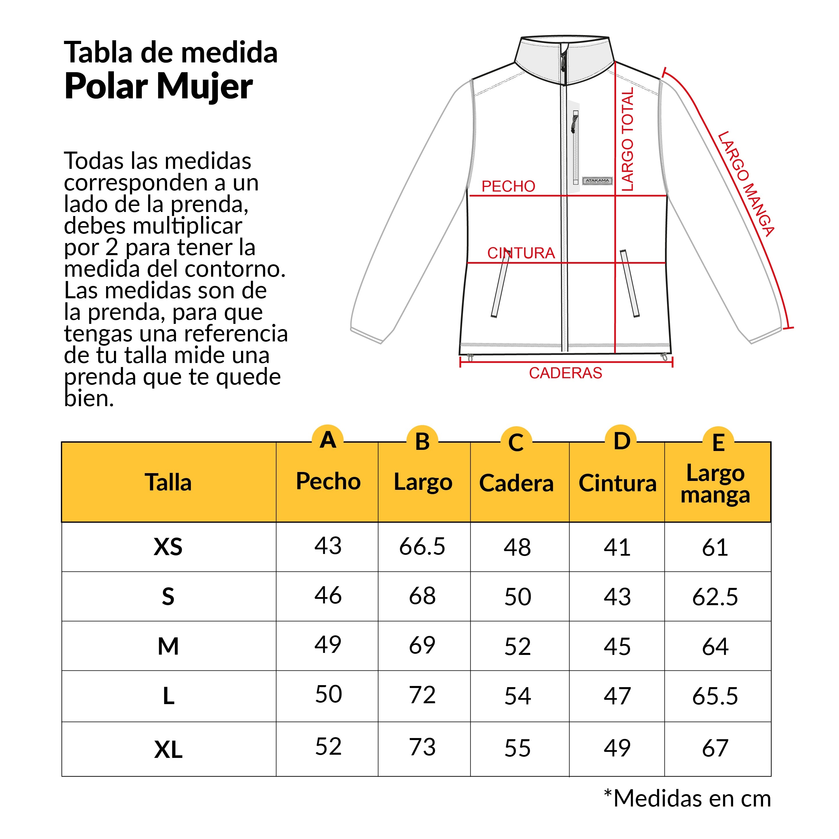 POLAR TEXTURADO FULL ZIP MUJER VENTISQUERO BEIGE ATAKAMA OUTDOOR - 2